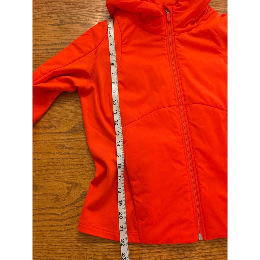 Lululemon Push Your Pace Jacket Solar Orange Size 12 Athleisure Thumb Holes - Picture 8 of 16